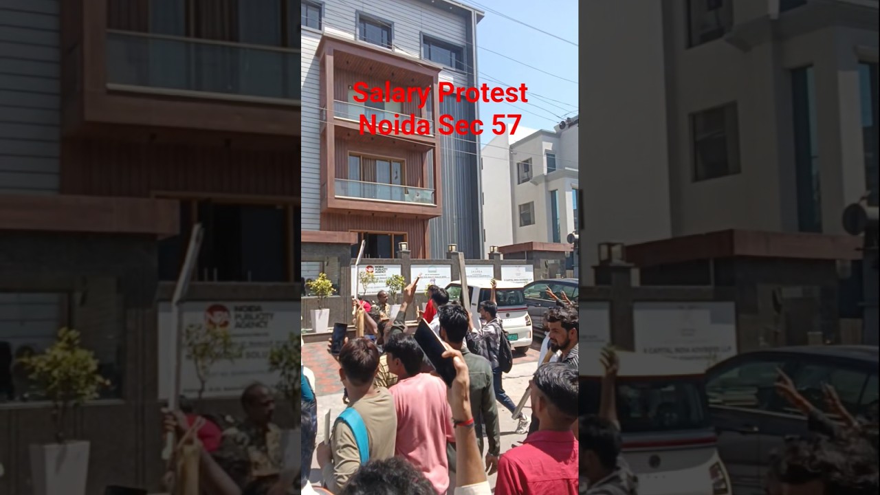 Noida Sector 57 Salary Protest || Road Block || Company Closed😱😢