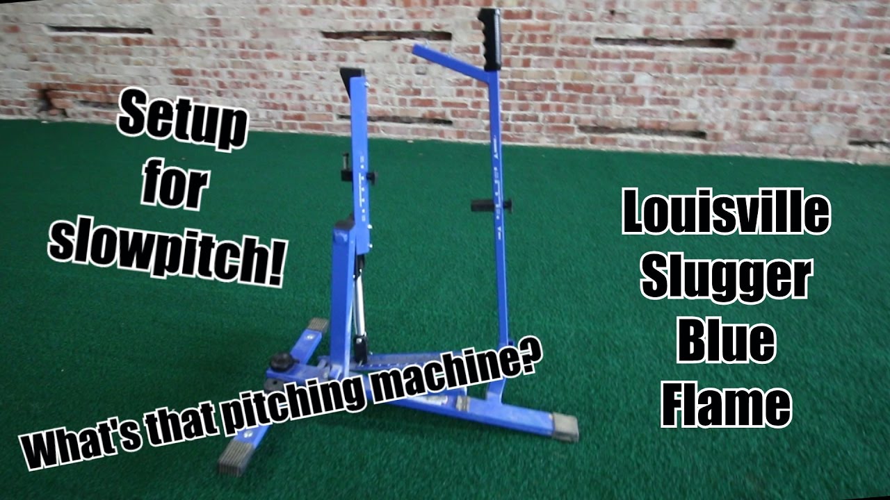 Louisville Slugger Blue Flame pitching machine!