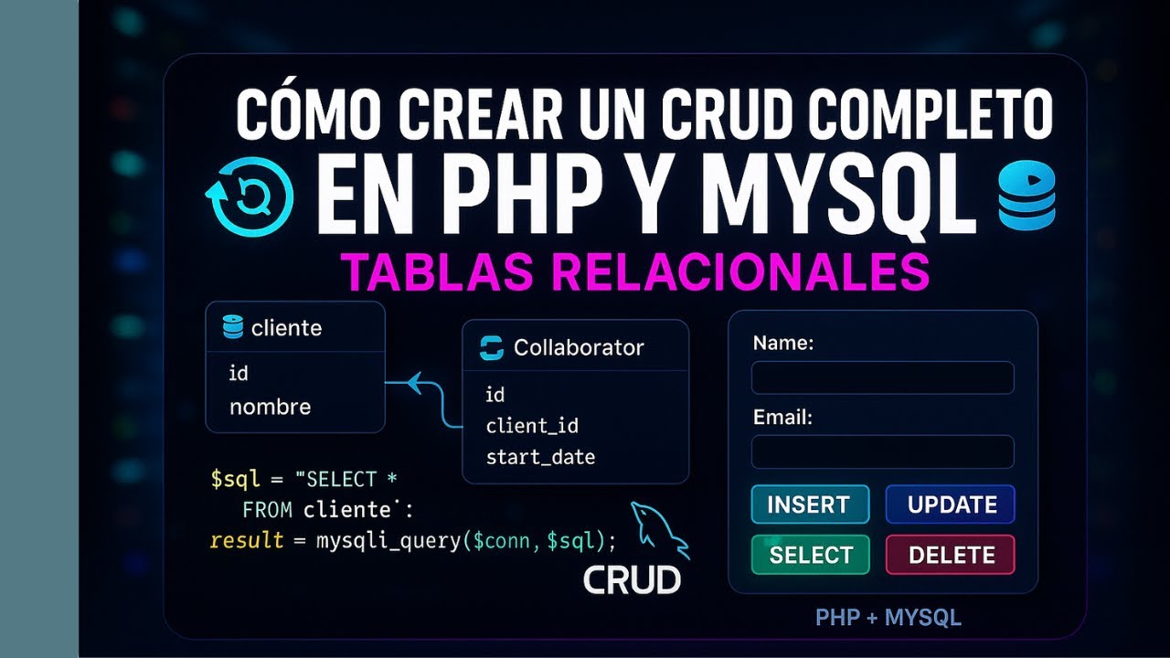 COMO CREAR UN CRUD COMPLETO EN PHP Y MYSQL CON TABLAS RELACIONALES