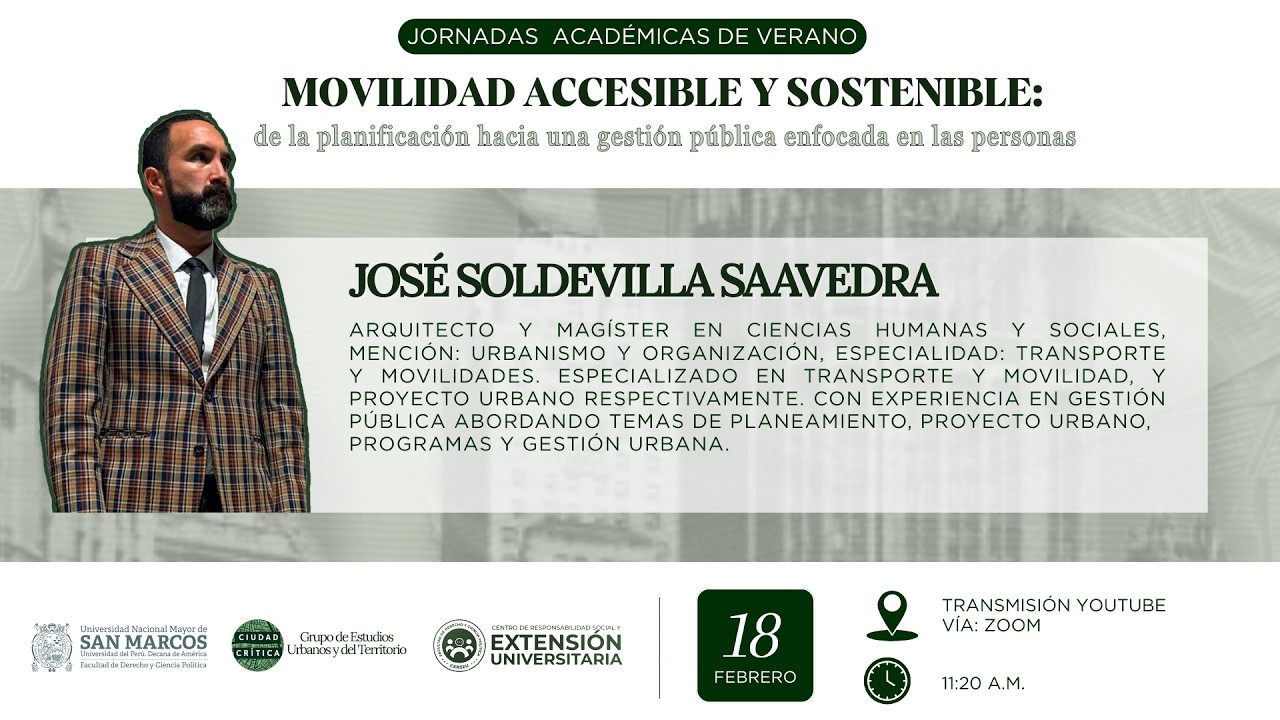 JAV 2026 | 5TA SESION: Movilidad accesible y sostenible