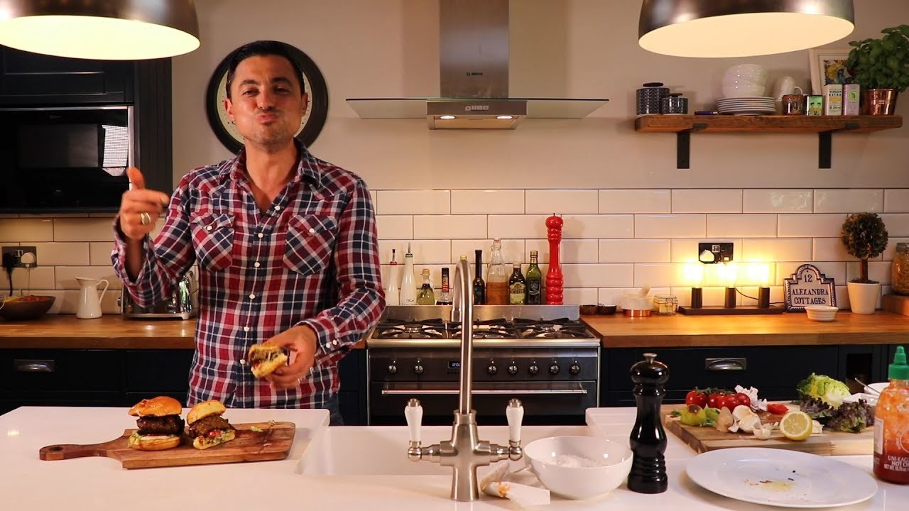 Homemade Indian Beef Burgers with Curry Mayo | BBQ with BigK
