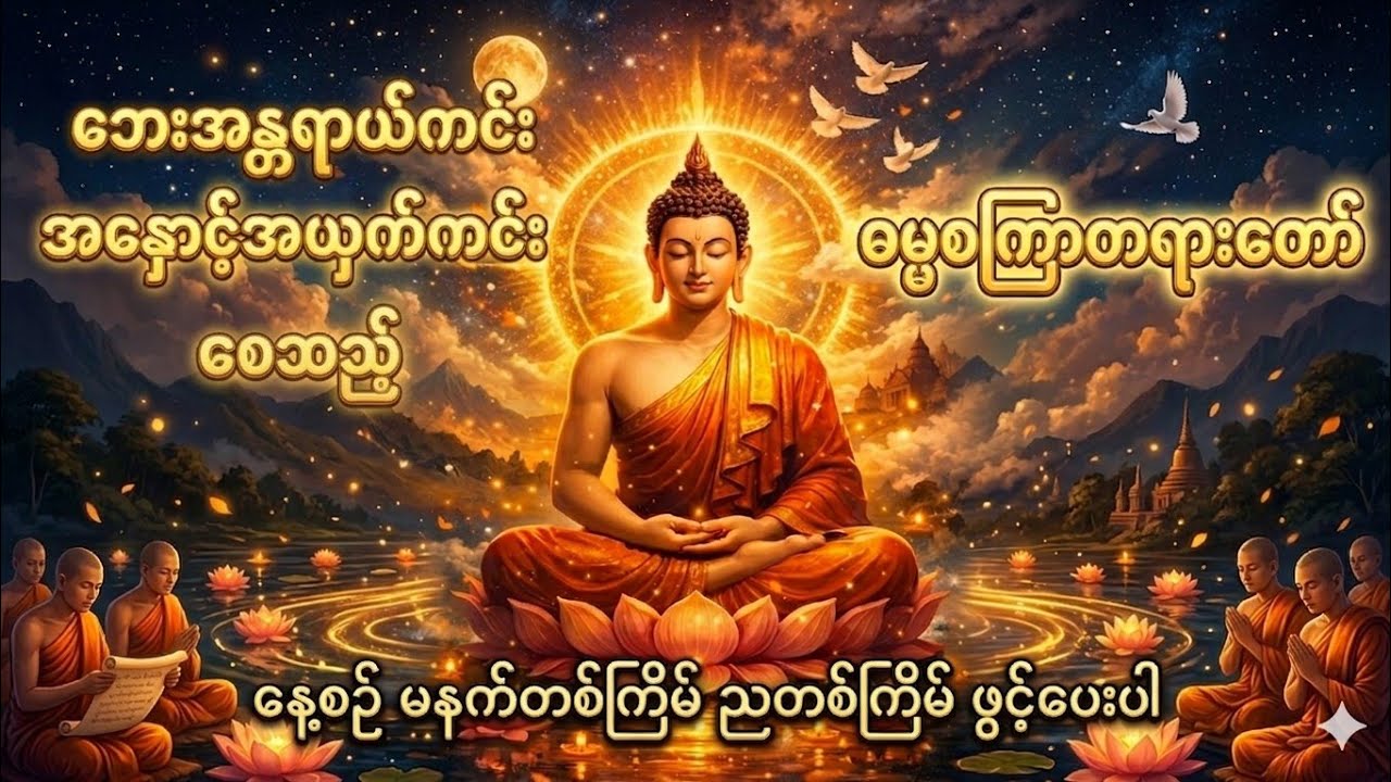 ဘေးအန္တရယ်ကင်း၊ အနှောင့်အယှက်ကင်းဝေးစေသည့် ဓမ္မစကြာတရားတော်  #တရားတော်များ #ပဌာန်းတရားဒေသနာတော် 