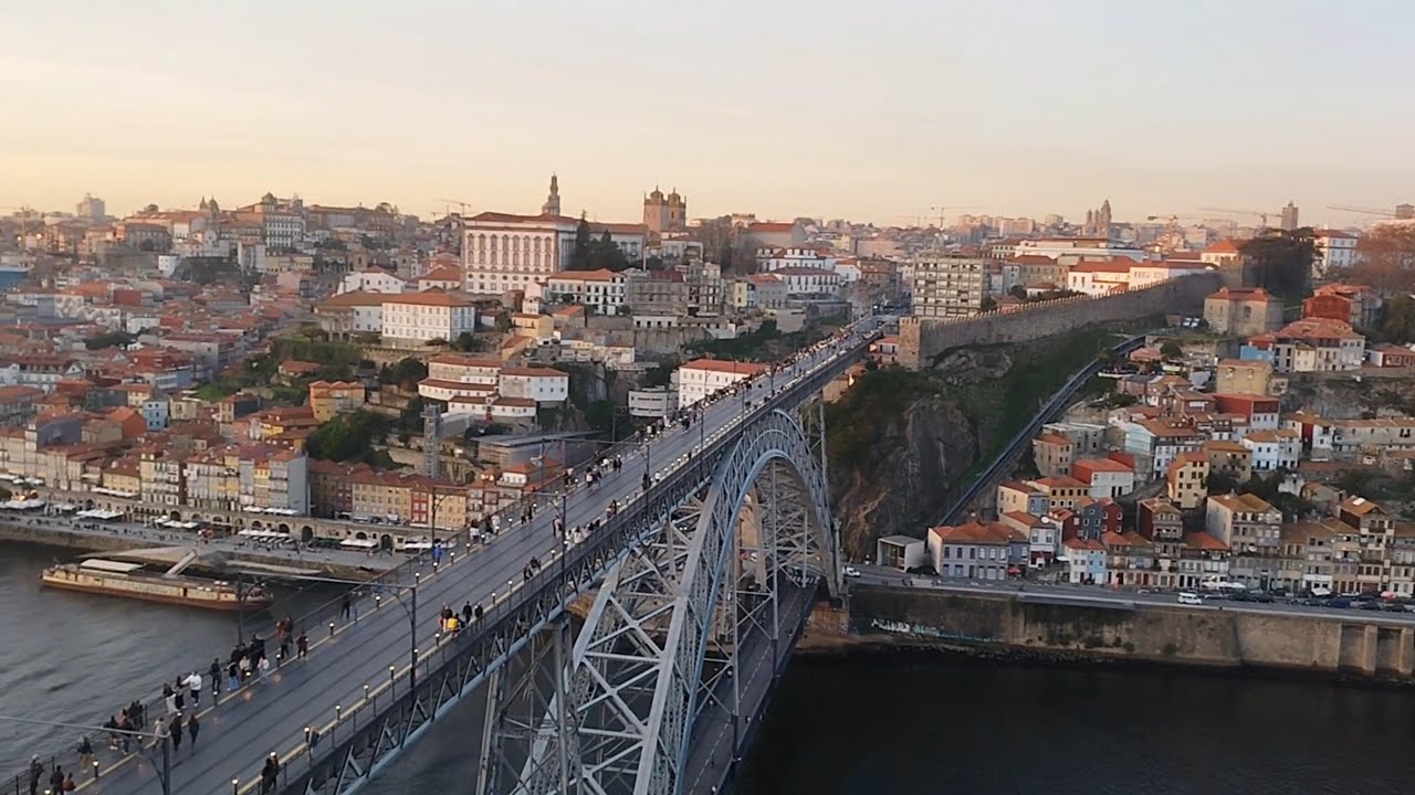 Porto, Portugal.  Luis I Bridge and Monastery of Serra do Pilar