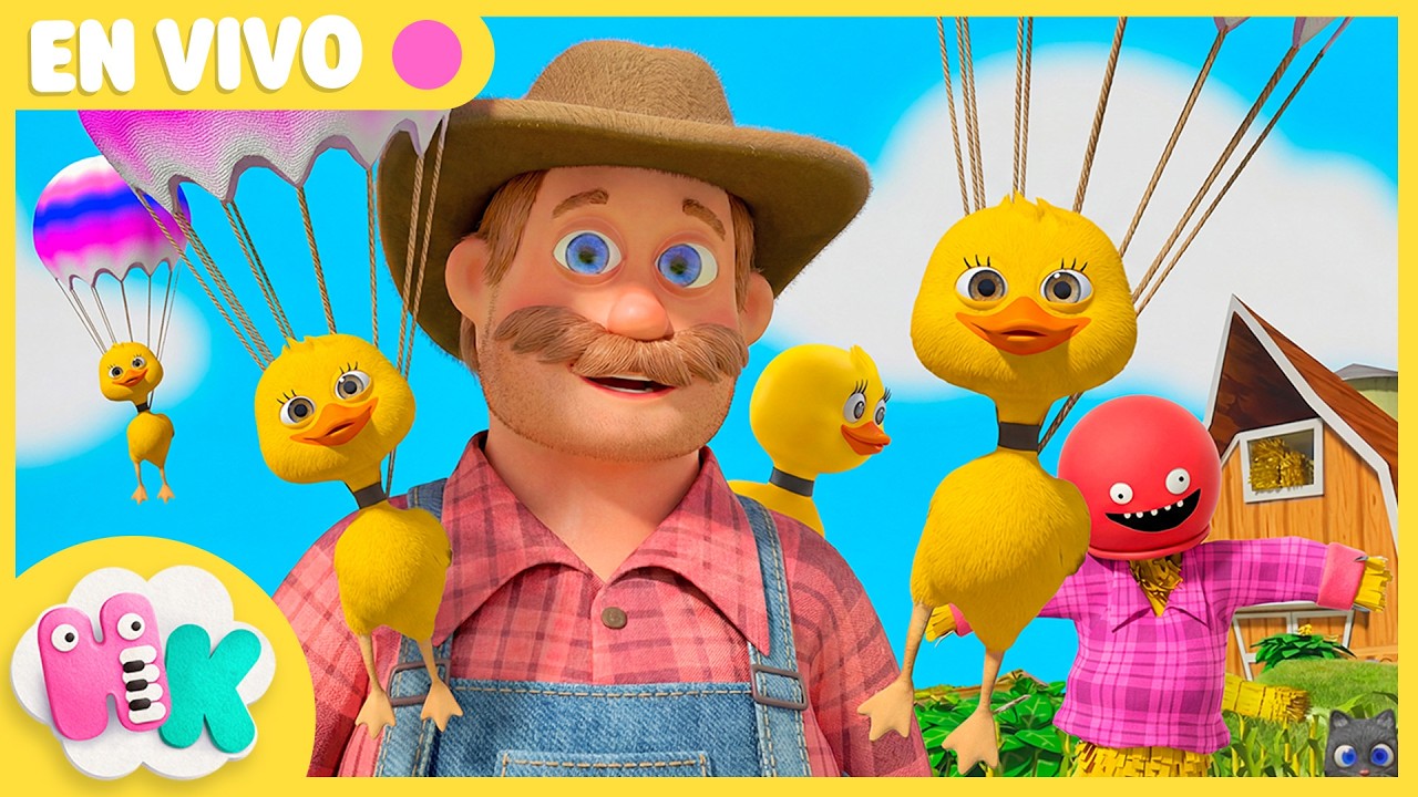 🔴 ¡EN VIVO! 🐮🎶 La Vaca Lola, Tractores y Canciones de Animales de la Granja para Niños | HeyKids