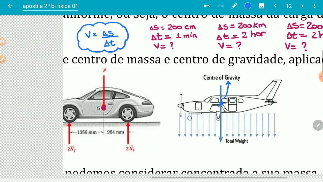 Aula 01  Teoria sobre centro de gravidade