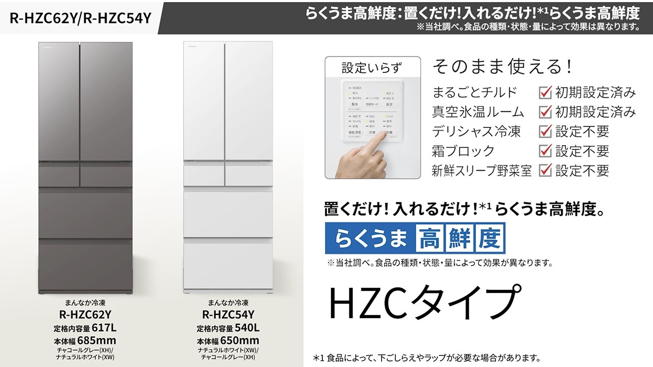 日立冷蔵庫R-HZCシリーズ　らくうま高鮮度　ご紹介