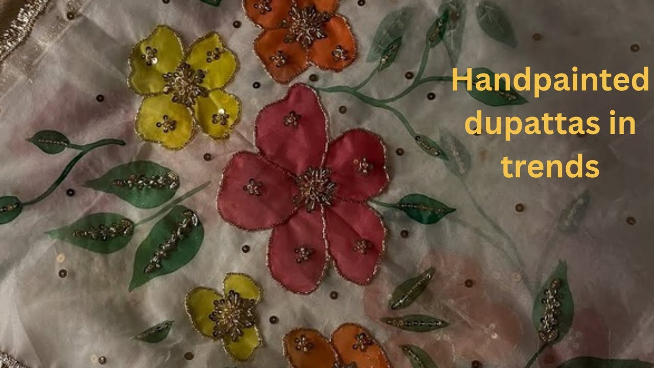 Раскрашенные вручную дупатты в тренде #handpainteddupatta #dupatta #kaurtrends