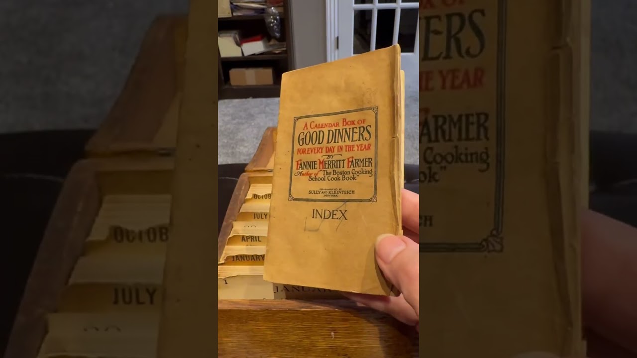 History of Fannie Merritt Farmer and The Dinner Calendar 
