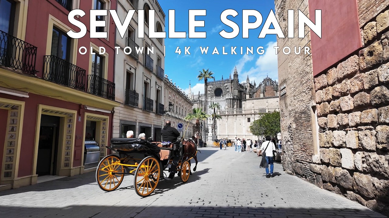 Seville, Spain | A Relaxing Walk Through Old Town | 4K Walking Tour