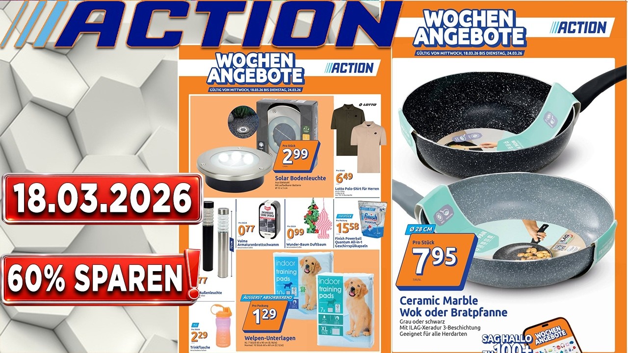 ACTION Prospekt Diese Woche &ndash; G&uuml;ltig von 18.03.2026  Angebote werbung #prospekt #angebote