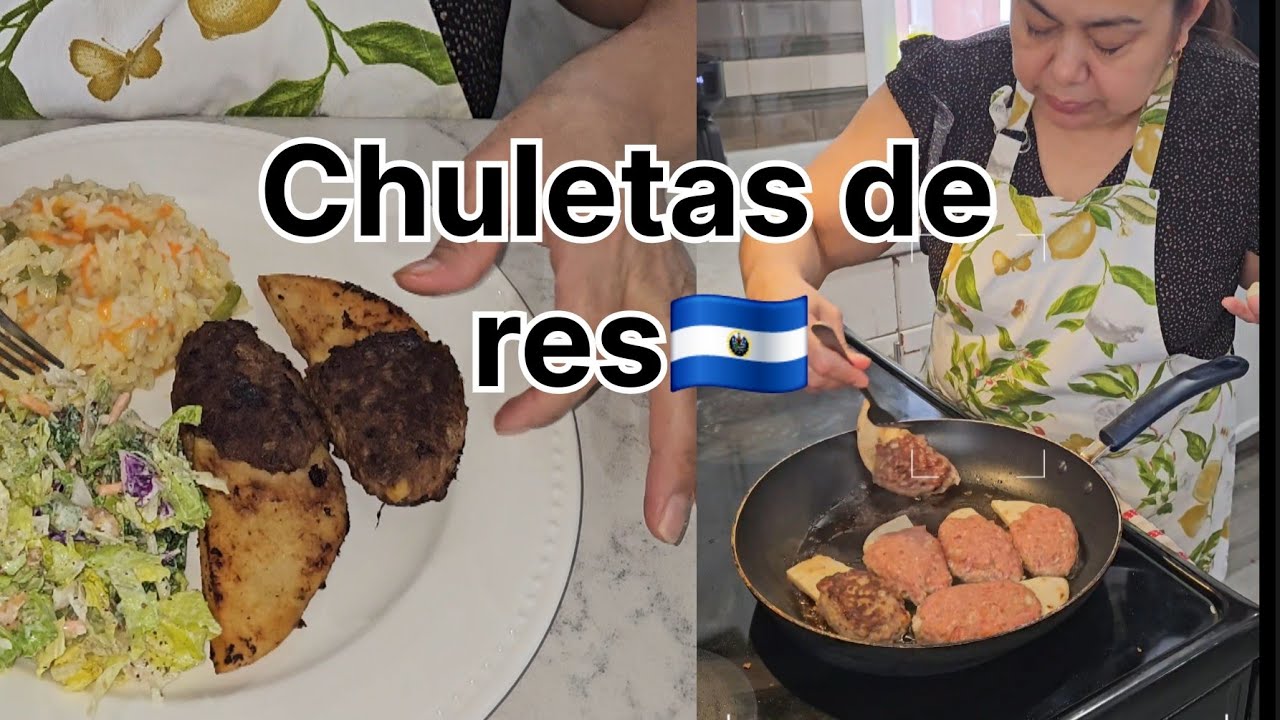 🇸🇻Chuleta de res en tortilla ,preparacion 
