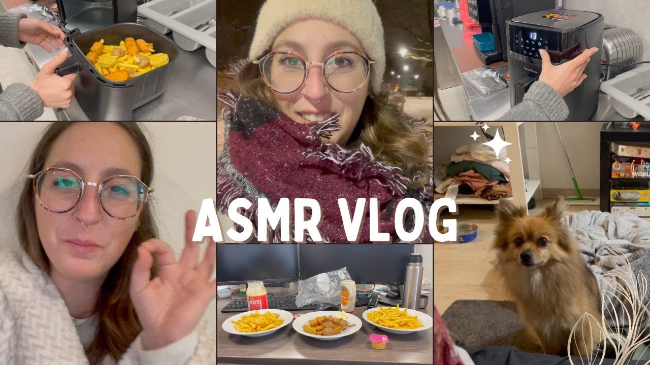 ASMR VLOG - ON TESTE LE AIRFRYER AU TRAVAIL AVEC MES COLLÈGUES 😂
