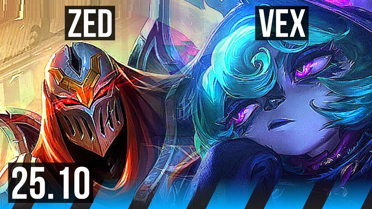 ZED vs VEX (MID) | 5k comeback, 900+ games, 9/5/19 | NA Grandmaster | 25.10