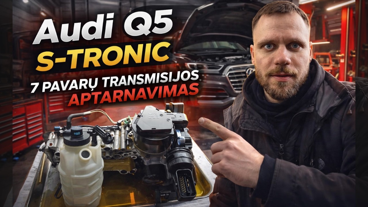 Audi Q5 S-Tronic 7-speed automatinės transmisijos alyvos keitimas // transmission oil chance