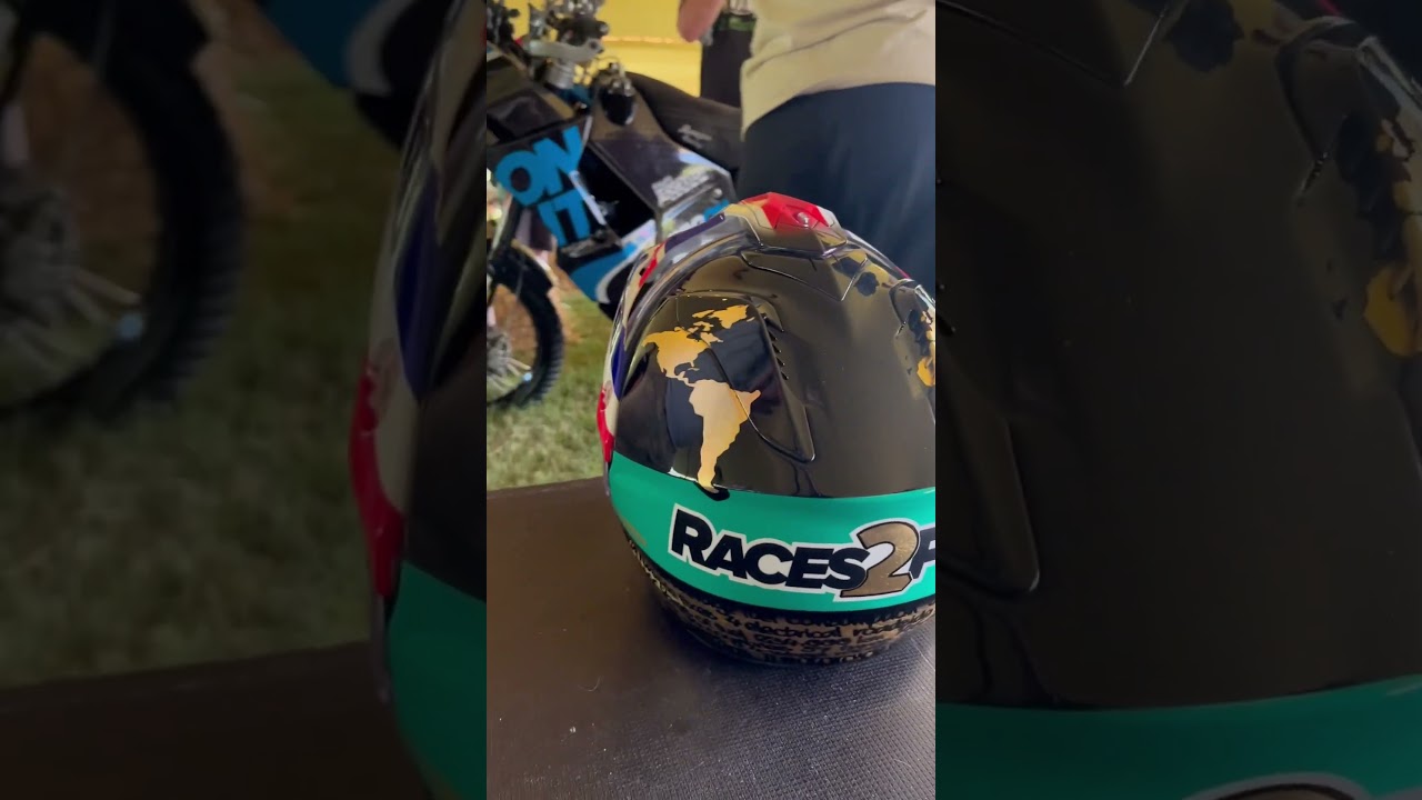 Helmet of a legend #races2places #lyndonposkitt #offroad #viral #fyp #shorts