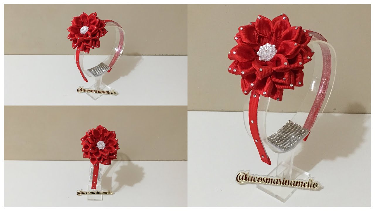 Tiara Flor Linda na Fita N5🎀By Marina Mello