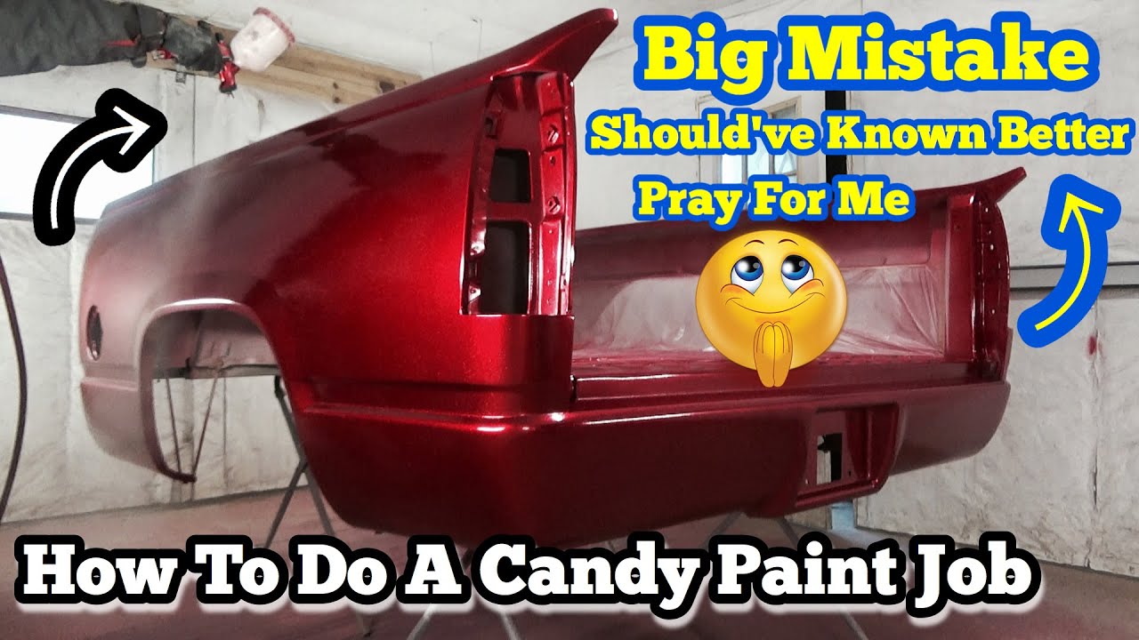 Как сделать покраску в стиле Candy Paint CUSTOM CANDY APPLE RED OVER SILVER MICRO FLAKE Chevrolet...