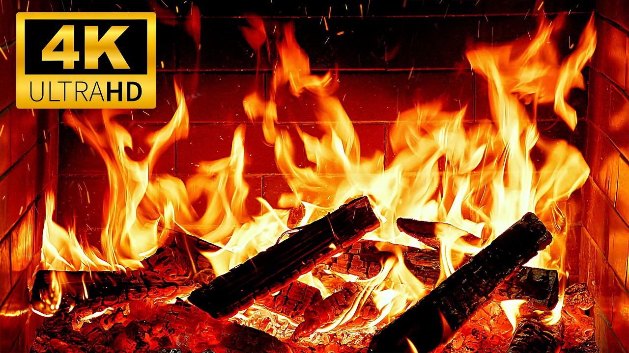 🔥 Daily Cozy Fireplace 4K UHD 🔥 Crackling Fire Sounds & Burning Logs | Relaxing Fireplace Ambience