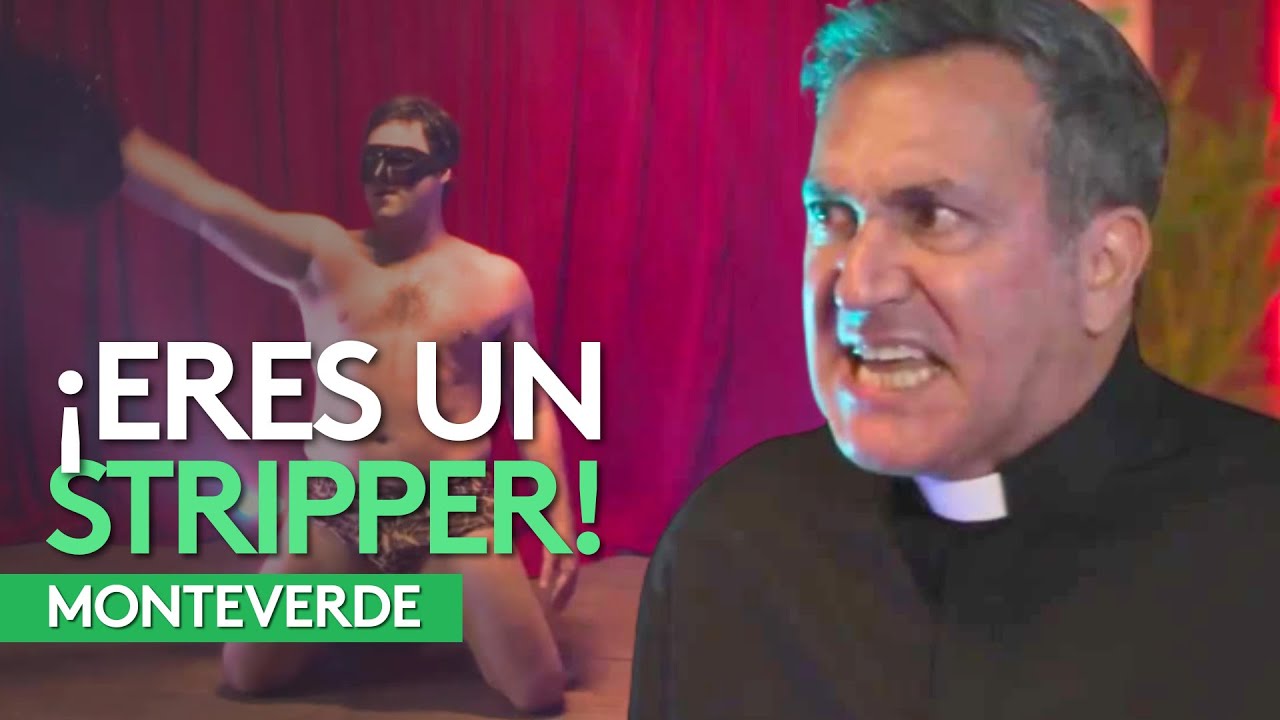 El Padre Gabriel descubre la doble vida de Juan David como stripper | Monteverde | Capítulo 52