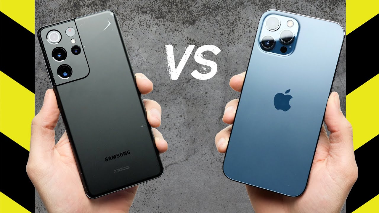 Тест на падение Galaxy S21 Ultra и iPhone 12 Pro Max!