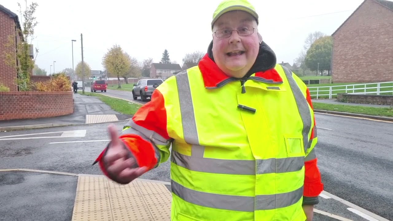 Celebrating Road Safety Week 2021 with Staffordshire Lollipop man Vinny Rogers.