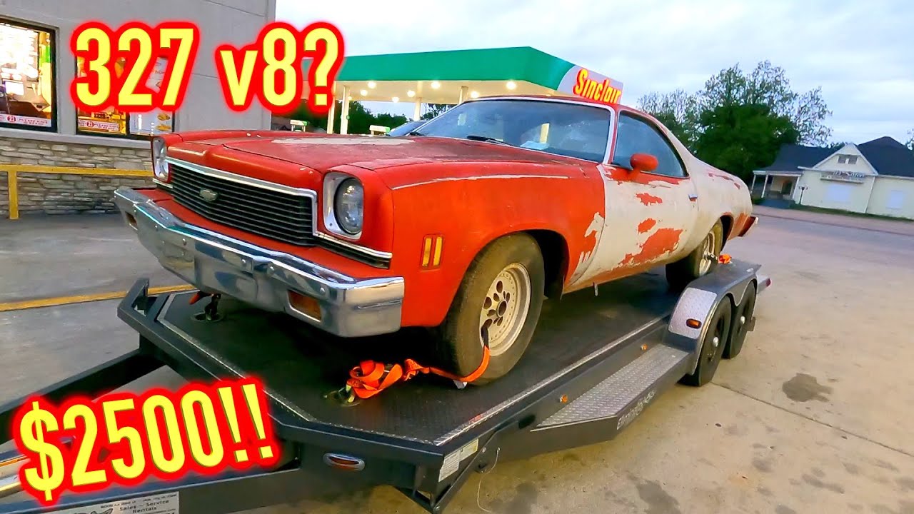 Я купил Chevy El Camino 1974 года выпуска за 2500 долларов с двигателем 327 в магазине Facebook M...