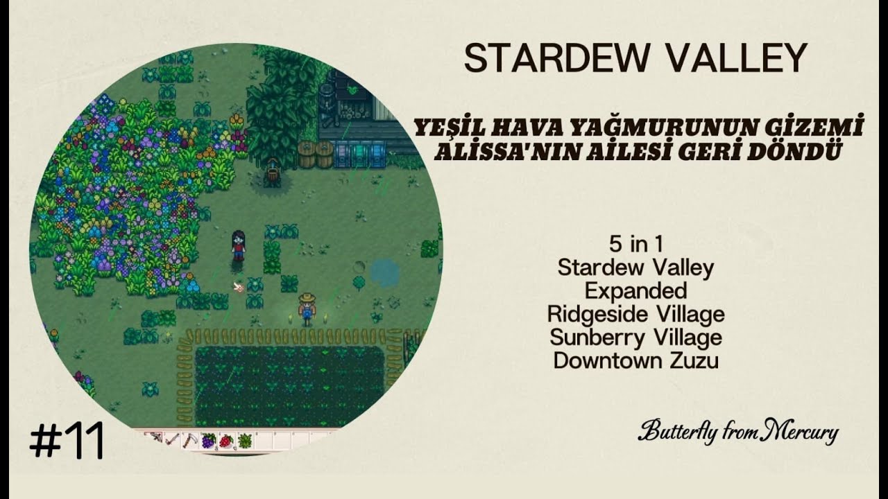 Yeşil Hava Yağmurunun Gizemi 🌧️💚 | Alissa’nın Ailesi Geri Döndü! | Stardew Valley 5in1 #11