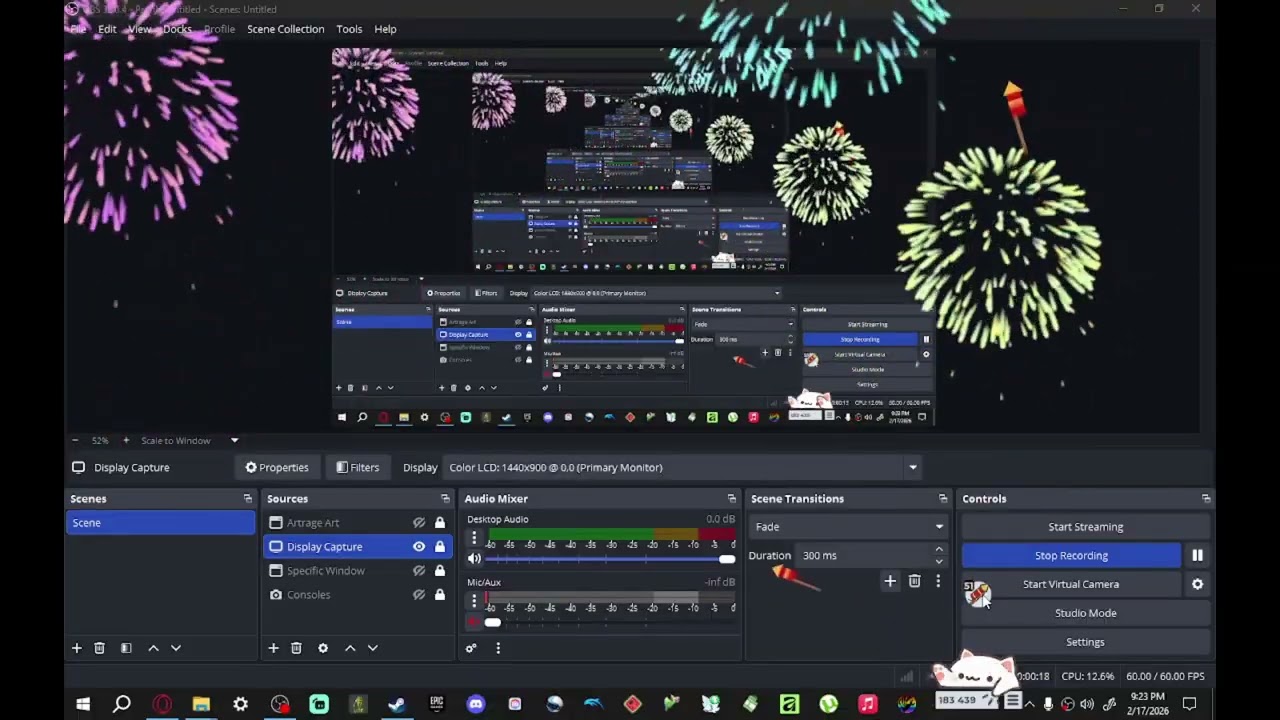 Bongo Cat Lunar New Year Fireworks