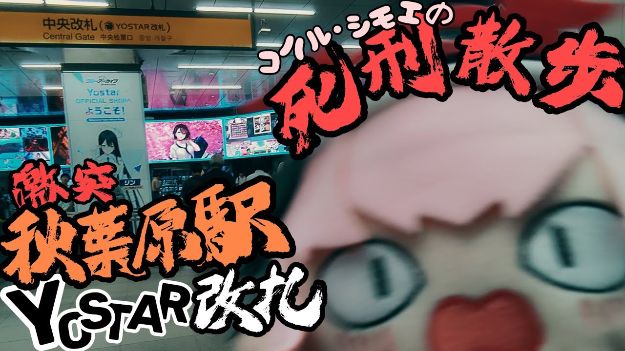 コハルシモエのしけいさんぽ♪ 激突 秋葉原ヨースター改札編 Koharu vs AKIBA Yostar Gate Showdown !