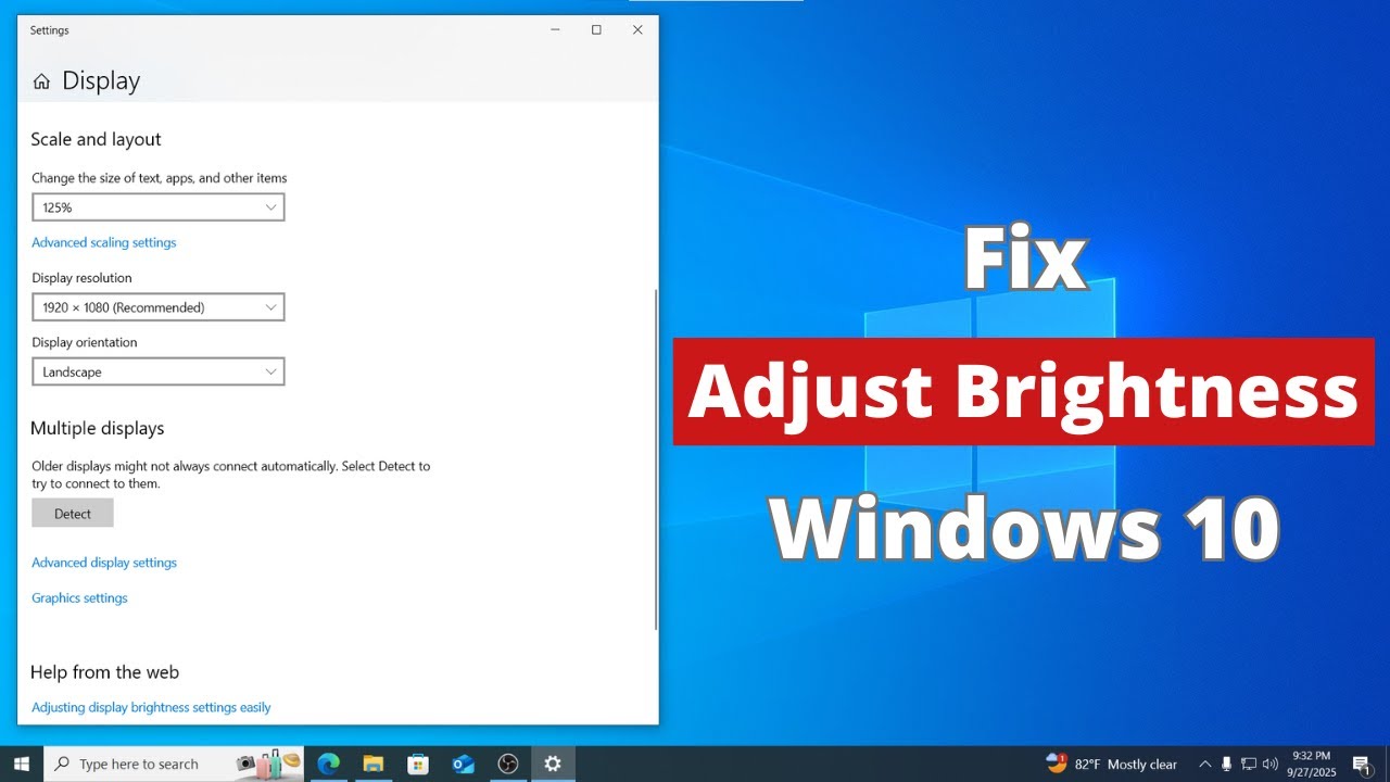 Невозможно настроить яркость в Windows 10 или управление яркостью не работает