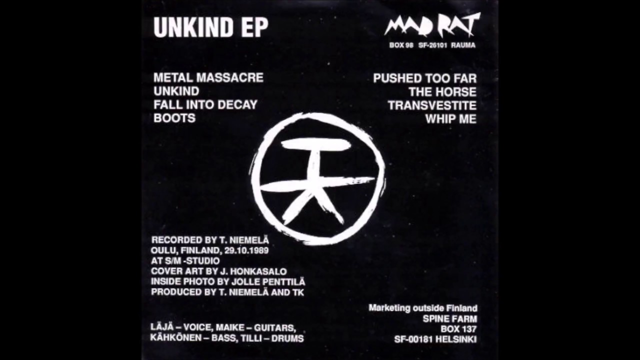 Terveet Kädet ‎– Unkind (full ep)