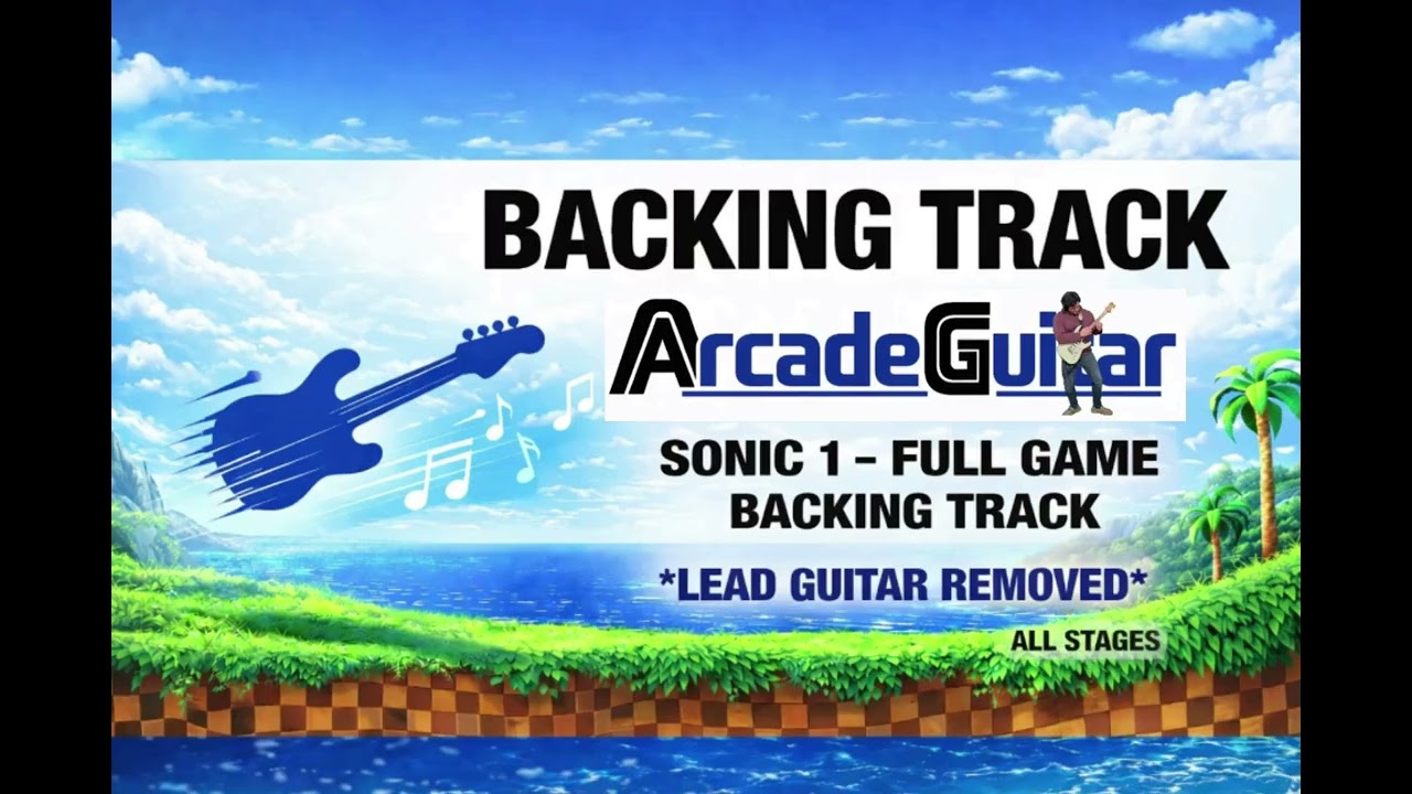 Sonic the Hedgehog (1991) – Full Game Guitar Cover (All Stages) - BACKING TRACK *LEAD 🎸REMOVED*