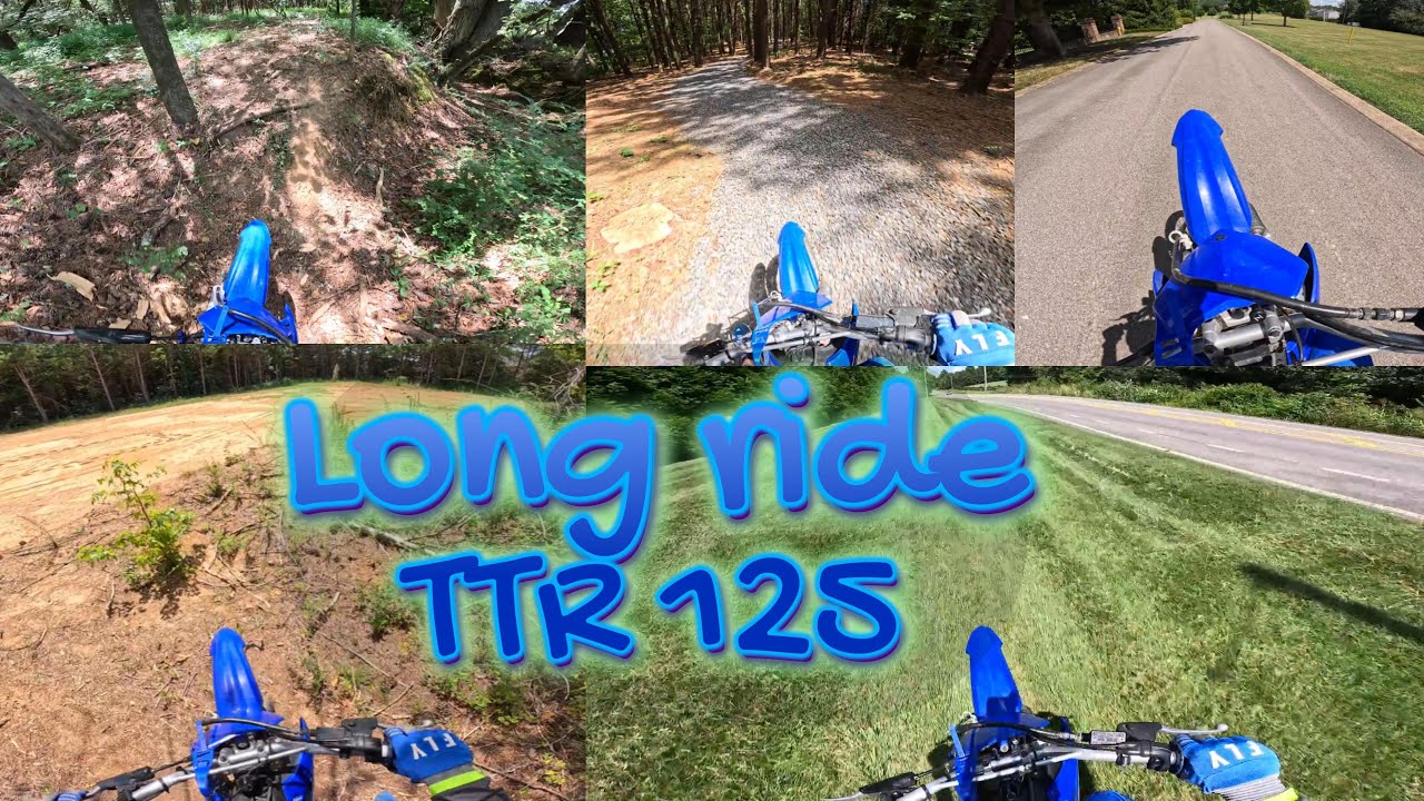 Long ride on my Yamaha TTR 125 - Beside highway, construction, trails, jumps, neighborhood, woods