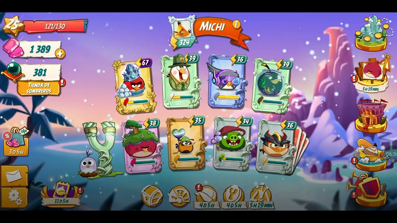 Jugando angry birds 2! 🐖🦜🦚
