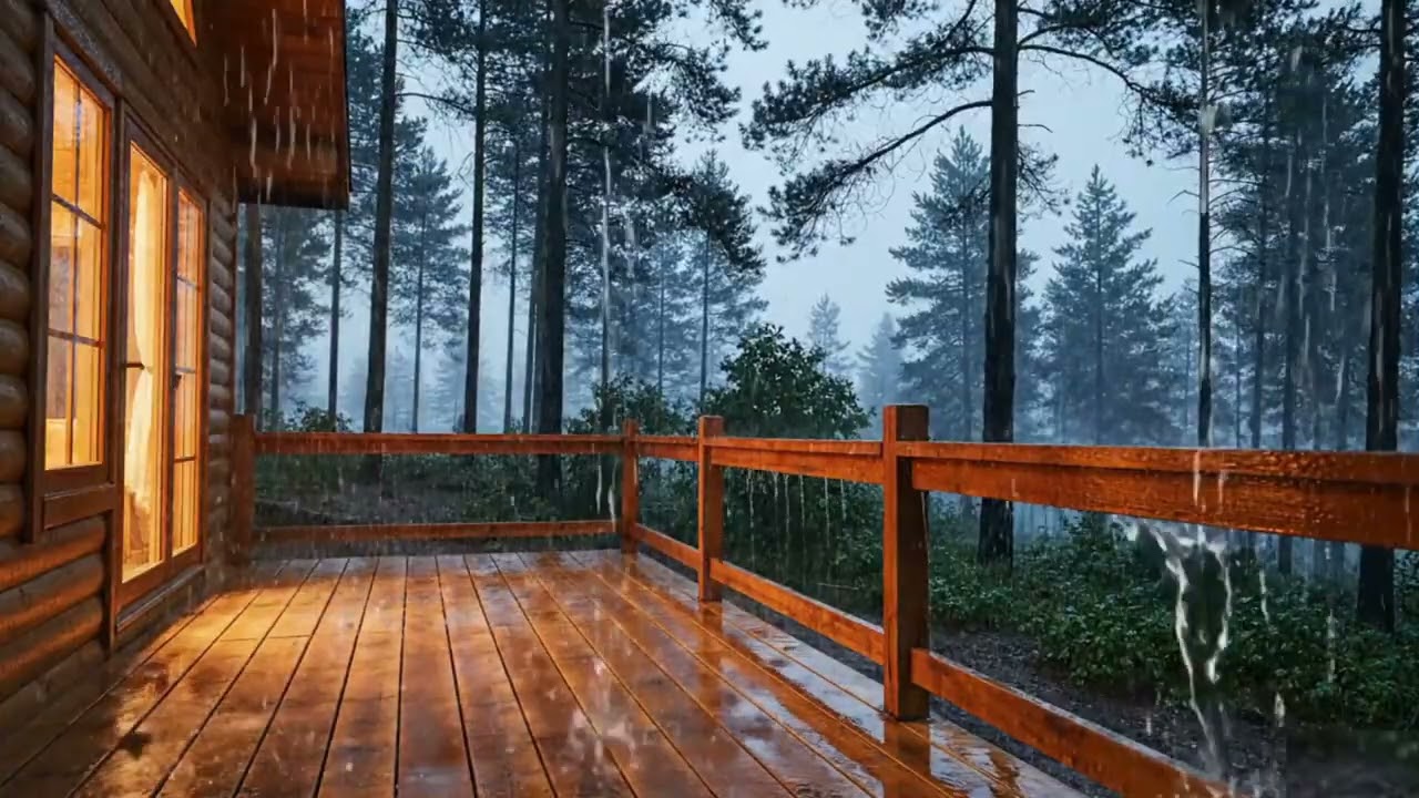 Heavy Rainstorm 🌧️ Friendly Sleep Rain Sounds (10 Hours)