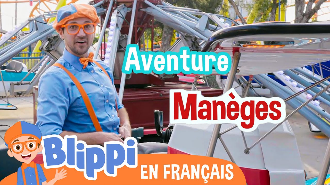 Blippi joue au parc d'attraction d'Adventure City🎢🛩️🎠