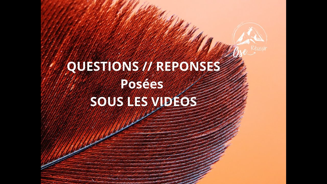 FJ : QUESTIONS // REPONSES sur le PARCOURS et TRAVAIL à faire