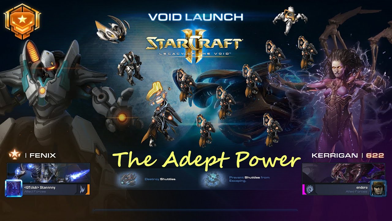 StarCraft 2 Co-Op Void Launch Fenix (Mass Adepts) lvl 1000 Brutal