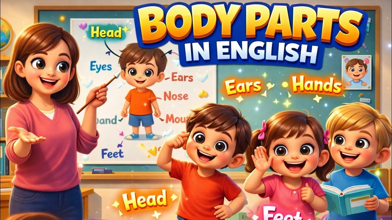 Parts of the Body | Learn Body parts in English |