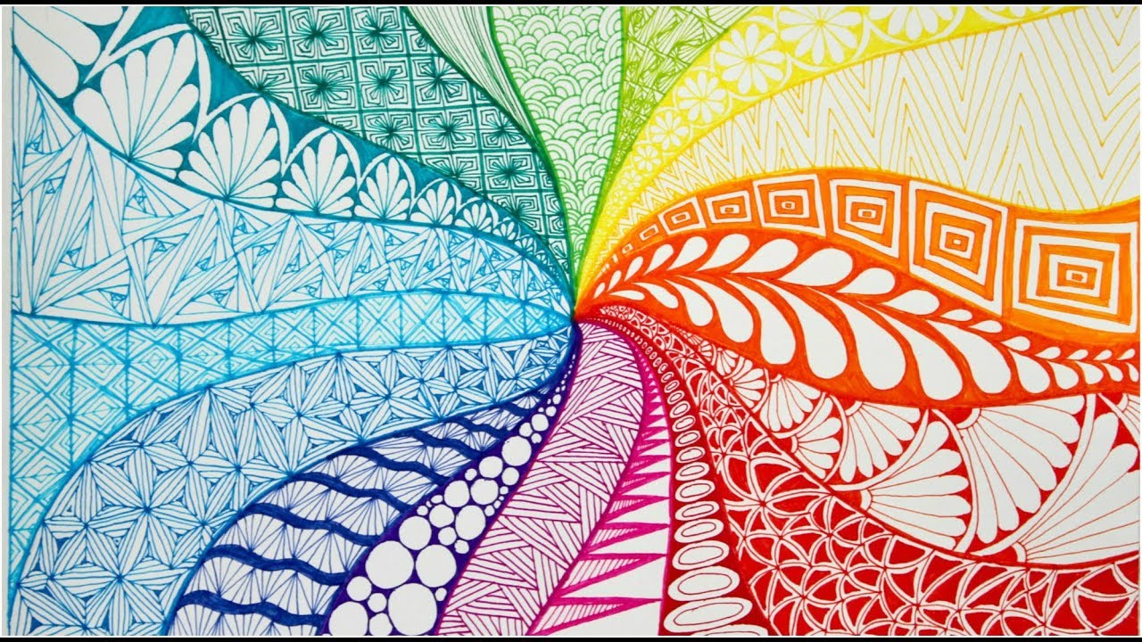 Zentangle art || Doodle patterns || Zen-doodle
