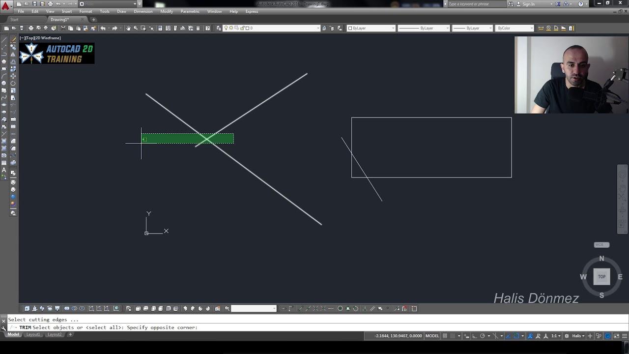 Autocad Dersleri #6 - AutoCAD Erase - AutoCAD Trim - AutoCAD Break - Autodesk AutoCAD Training