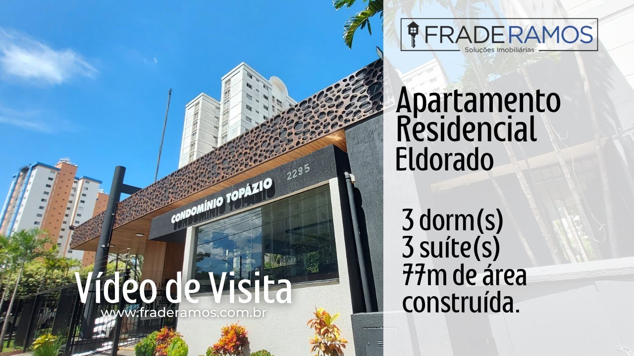 [vídeo de visita] Apartamento Residencial Eldorado | 3 quartos | 3 suítes | Goiânia - GO