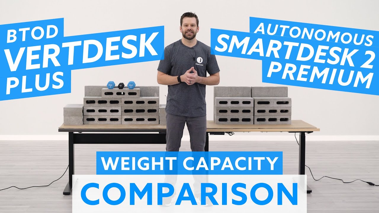 VertDesk v3 Plus vs. Autonomous SmartDesk 2 Premium Standing Desk Weight Capacity Comparison
