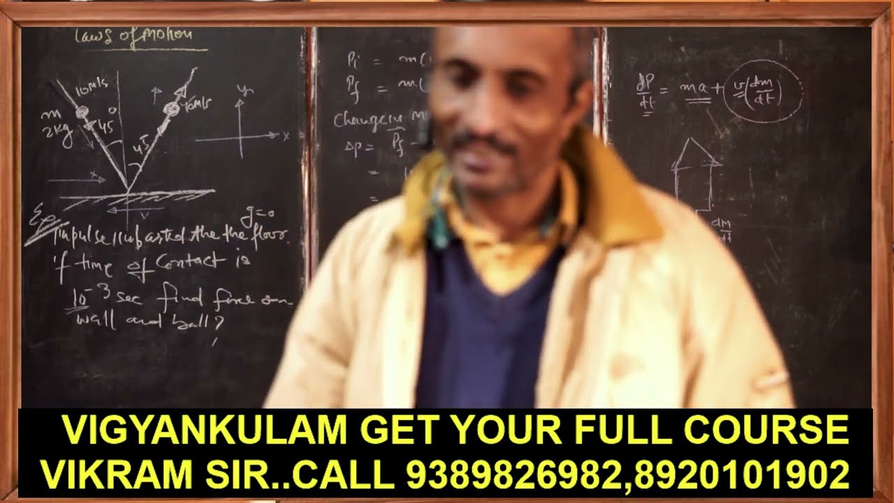 JEE NEET LEVEL PHYSICS || LAWS OF MOTION  || VIGYANKULAM || Vikram Sir  || LEC [ PHY1104102026 ]