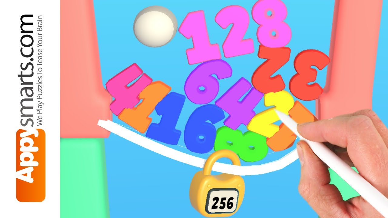 Merge 2048 Numbers by 2's to 512M in Blob Numbers 3D Puzzle Review and Gameplay