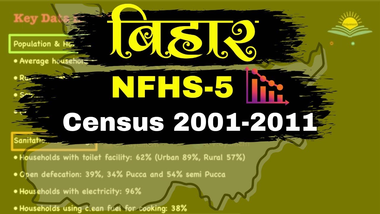 🔥🔥NFHS-5 and Census of Bihar | Bihar NFHS 5 data | Census Comparison of Bihar 2001 to 2011