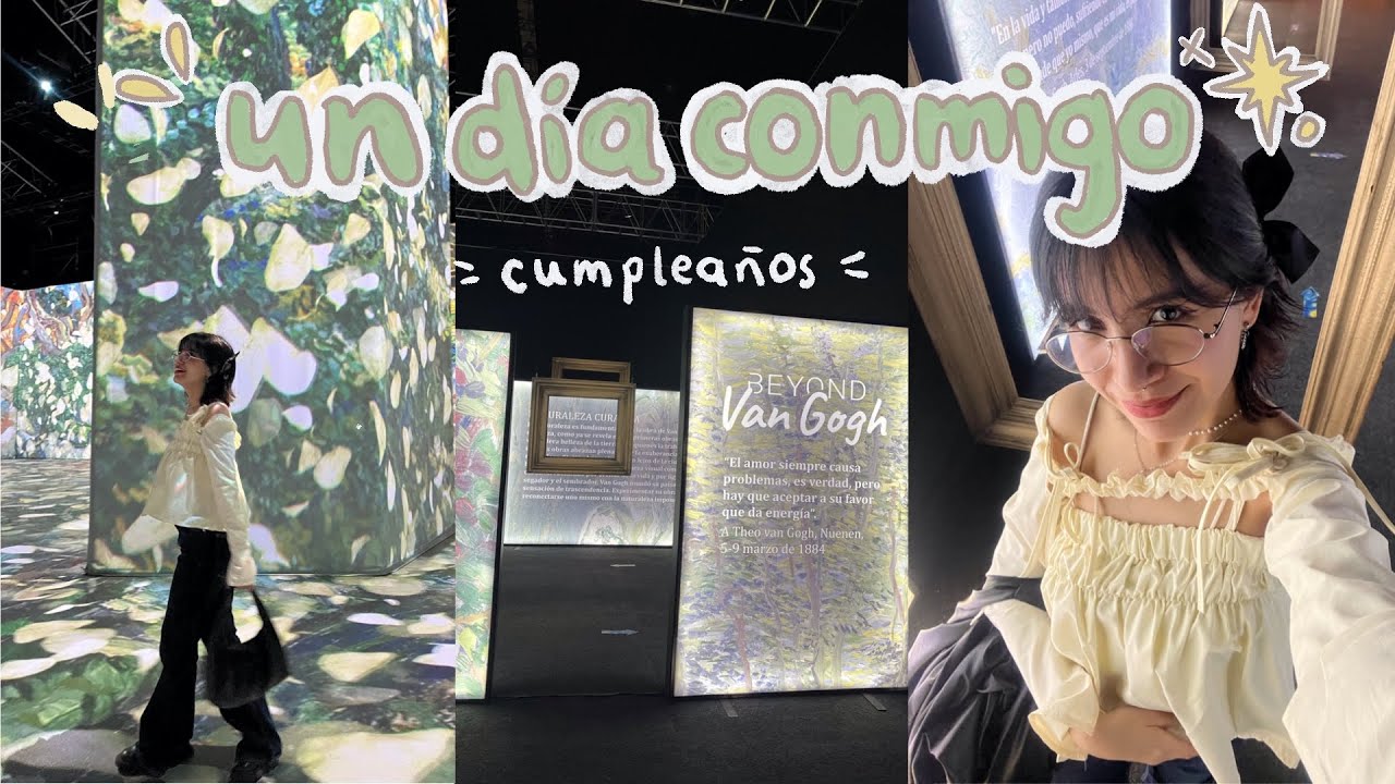 🎂vlog: cumpleaños conmigo🌻rutina de maquillaje, van gogh y comida coreana 🍦 sofiapricot