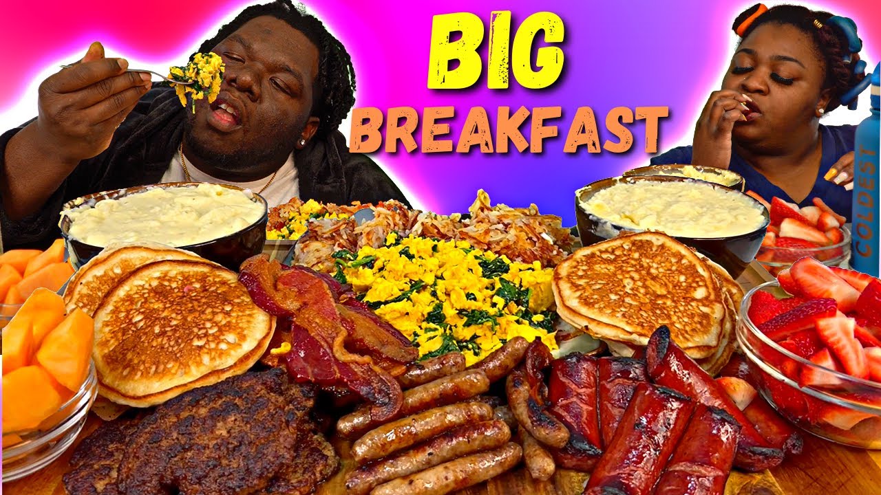 MASSIVE BREAKFAST MUKBANG!!! | HASHTAG THE CANNONS | EATING SHOW!!!