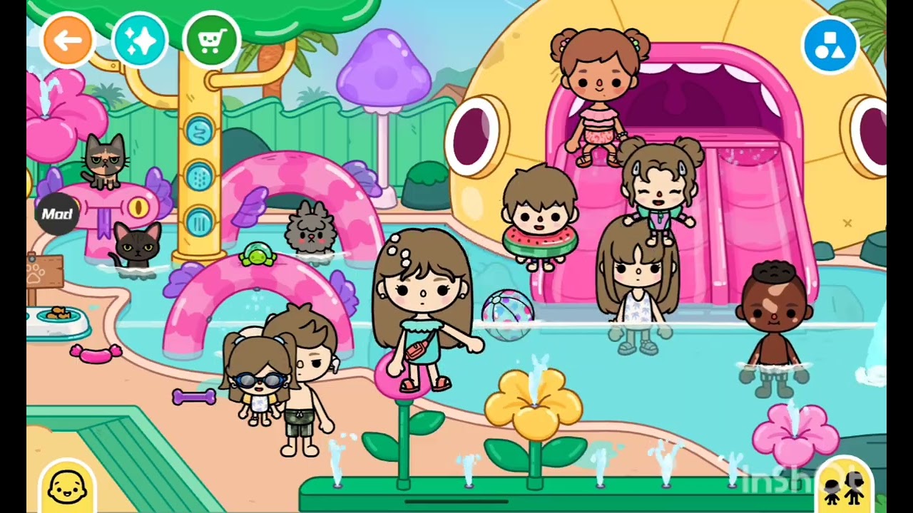 اليوم راحوا حديقه الملاهي عالم غنى توكا بوكا 🎀💖