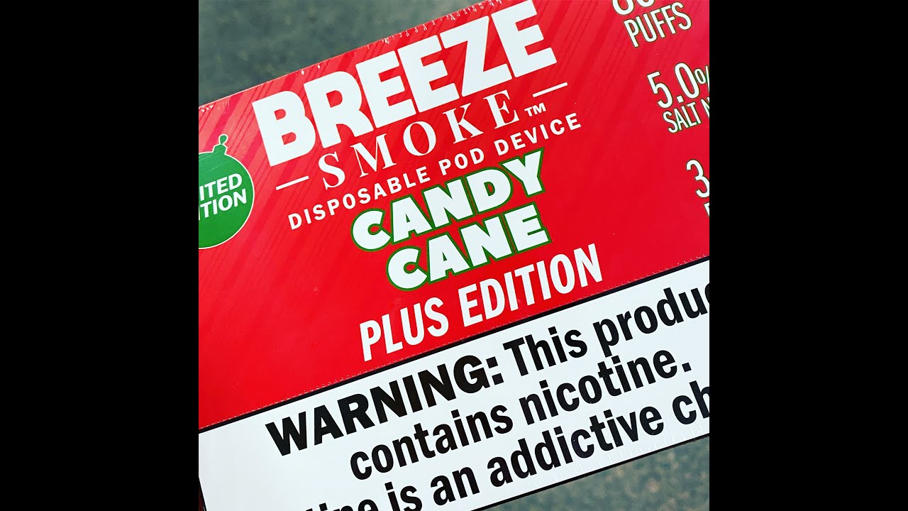 Breeze Candy Cane Disposable vape Review!